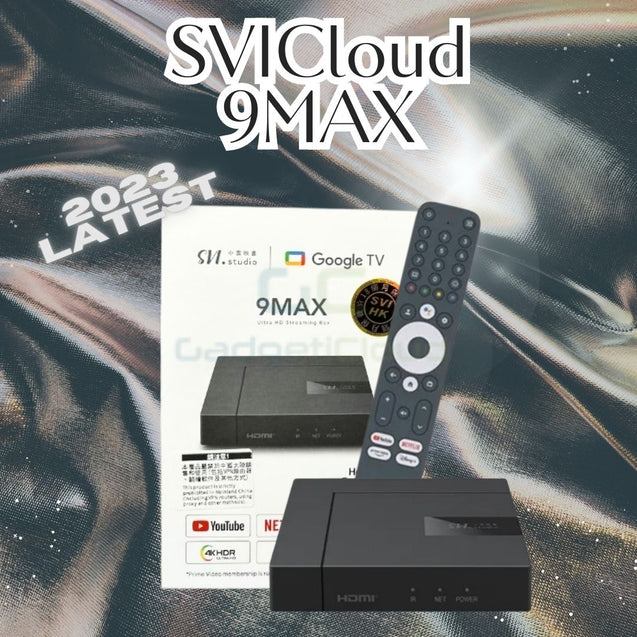 【2023 Latest】SVICloud 9MAX TV Box Built-in native Google TV interface, 4K HDR, AV1 encoding technology for smooth high-definition videos without buffering