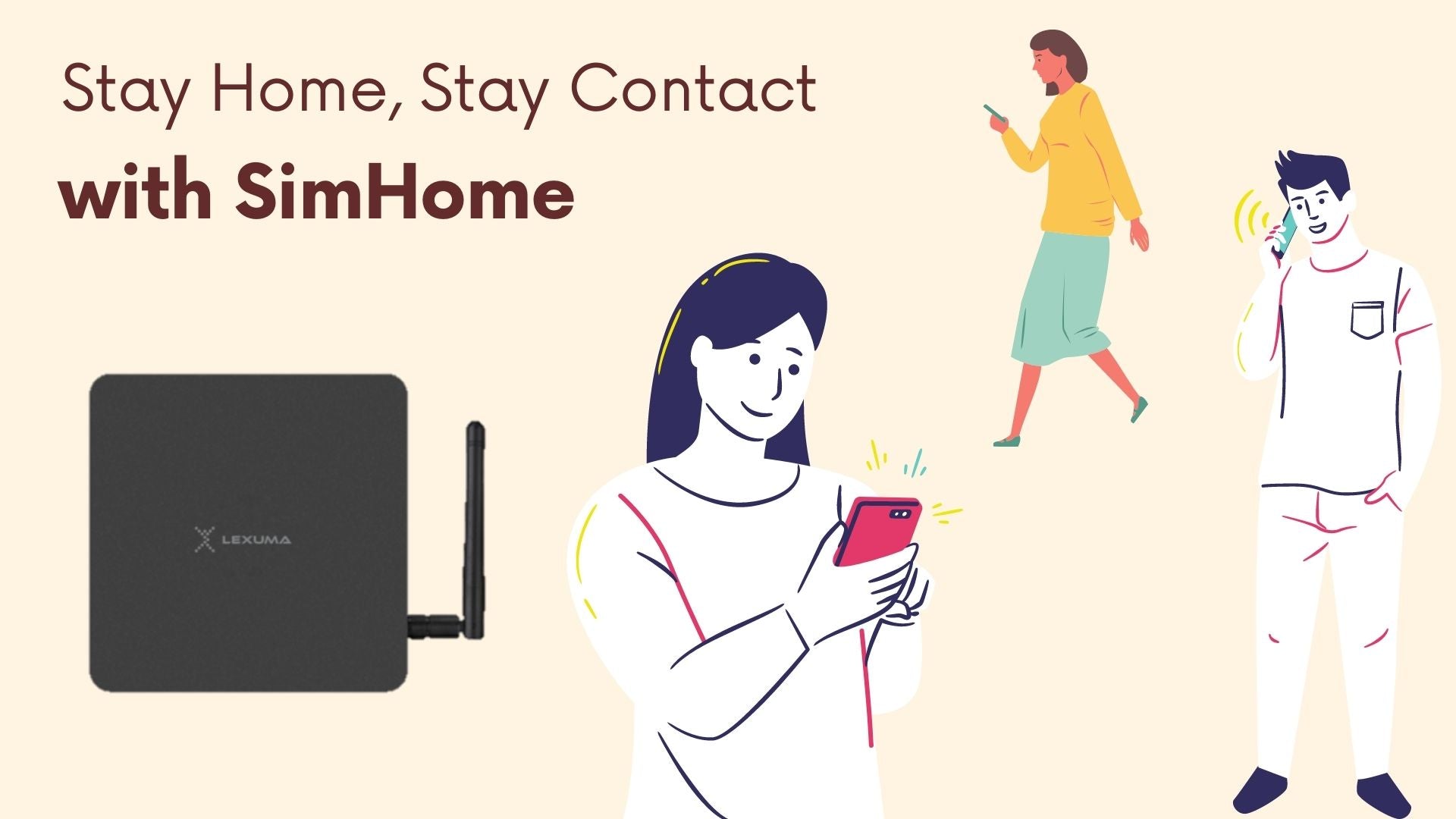 GadgetiCloud Lexuma SimHome 4G roaming gateway multi sim dual sim adapter multi-standby enhance communication no roaming fee cover photo