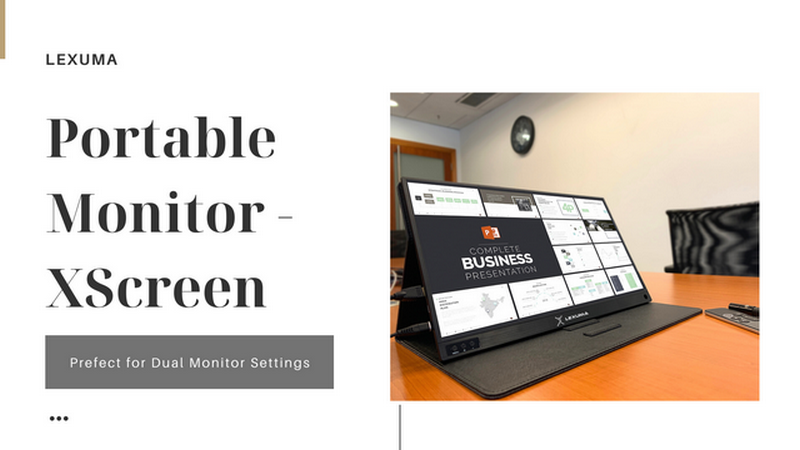 GadgetiCloud Lexuma XScreen portable monitor 1080 full HD blog post better choice for dual monitor settings banner