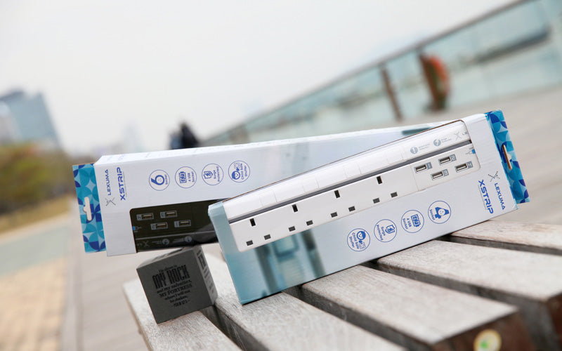 GadgetiCloud Lexuma 辣數碼 XStrip UK Surge Protector with USB Unbox usb charging 4 gang 6 gang sockets
