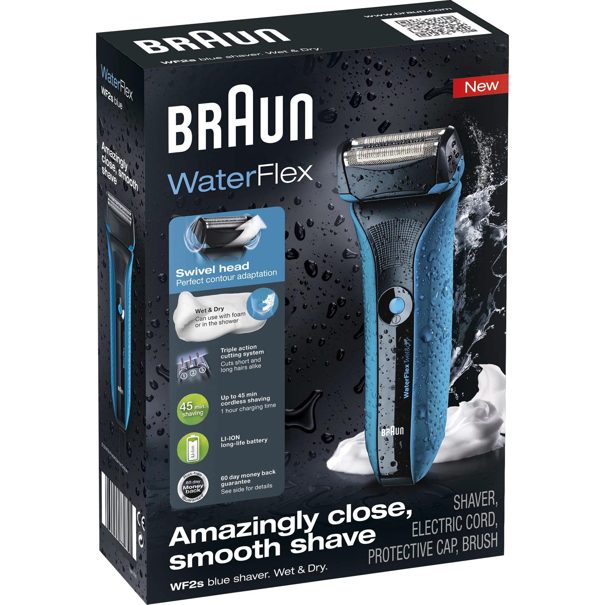 BraunWF2S_Blue_-WetandDryElectricShaver box
