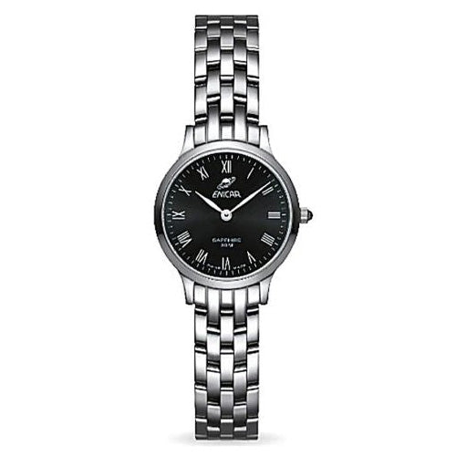 ENICAR Black and Silver Watch #262/30/280aB