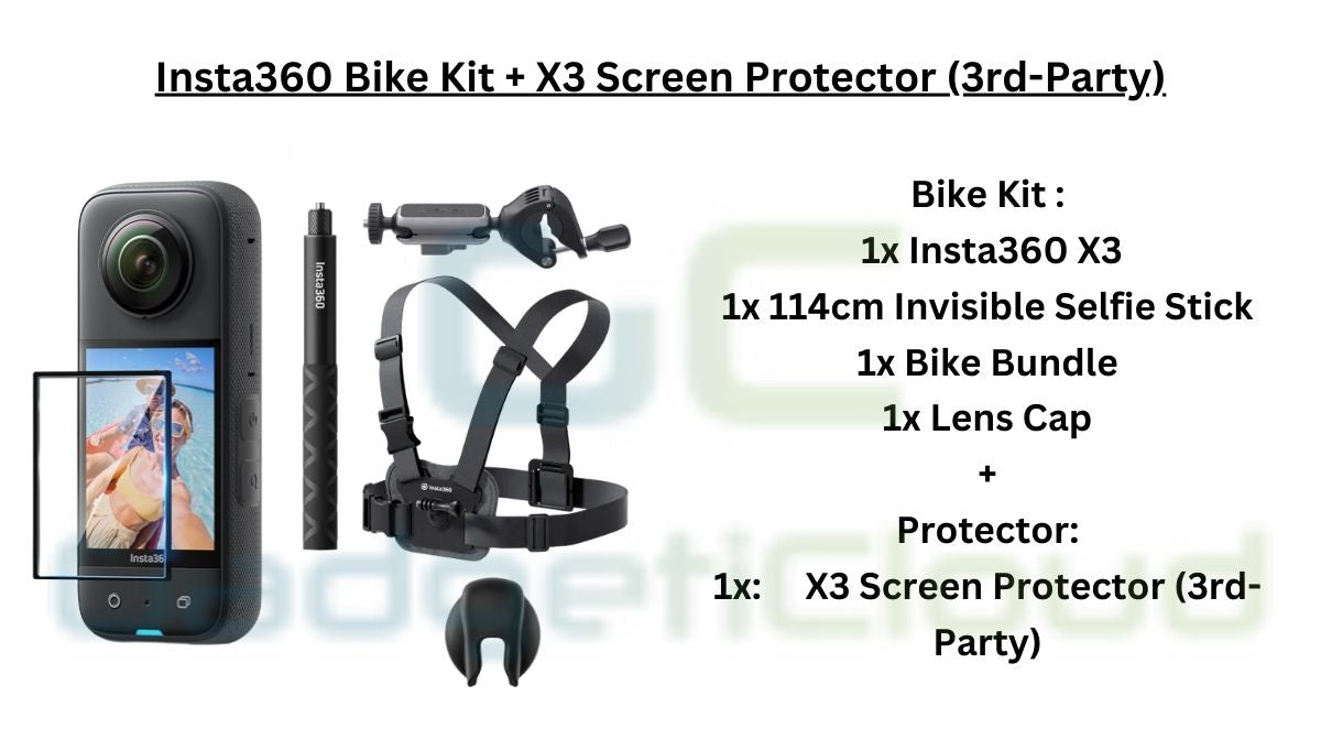 Insta360 X3 360 Steady Camera Action Camera Compact Collection - 10m,