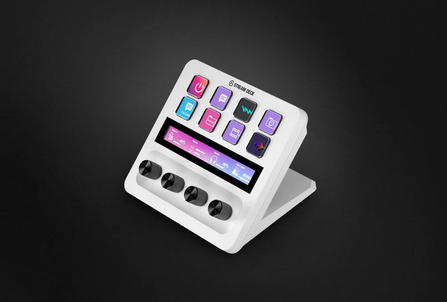 Elgato Stream Deck+ Audio Mixer, Production Console & Studio Controller for Content Creators white side view