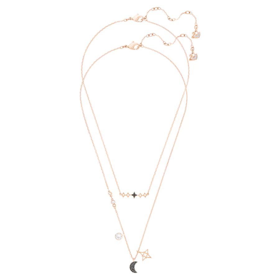 swarovski-symbolic-necklace--set-_2_--moon-and-star--black--rose-gold ...