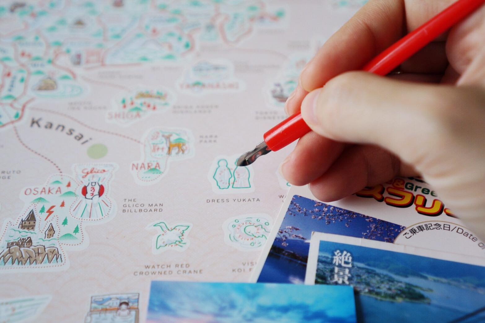Japan Scratch Travel Map - Travel to Japan - GadgetiCloud
