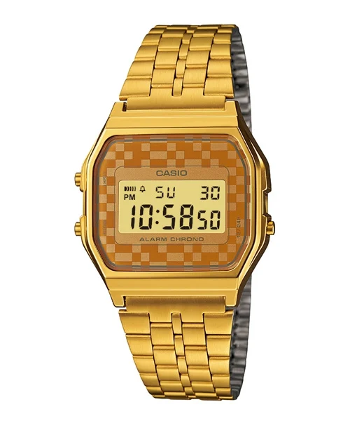 CASIO Men's Vintage Gold Tone Chrongoraph Alarm LCD Digital Watch #A159WGEA-9ADF