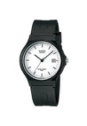 CASIO Unisex Black Resin Quartz Watch with White Dial #MW-59-7EVDF