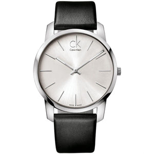 NEW Calvin Klein City Leather Unisex Watches - Silver K2G231C6