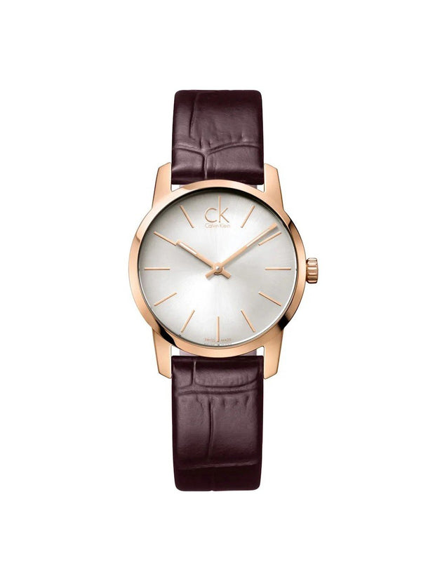 NEW Calvin Klein City Leather Ladies Watches - White K2G23620