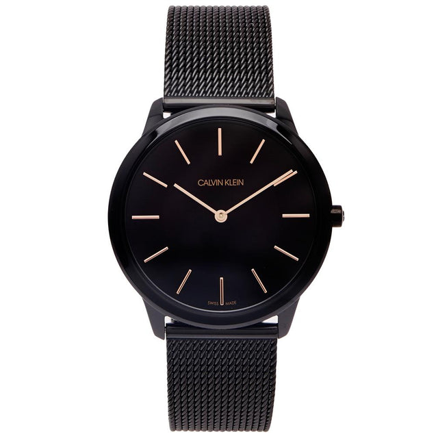 NEW Calvin Klein Minimal PVD Mens Watches - Black K3M21421