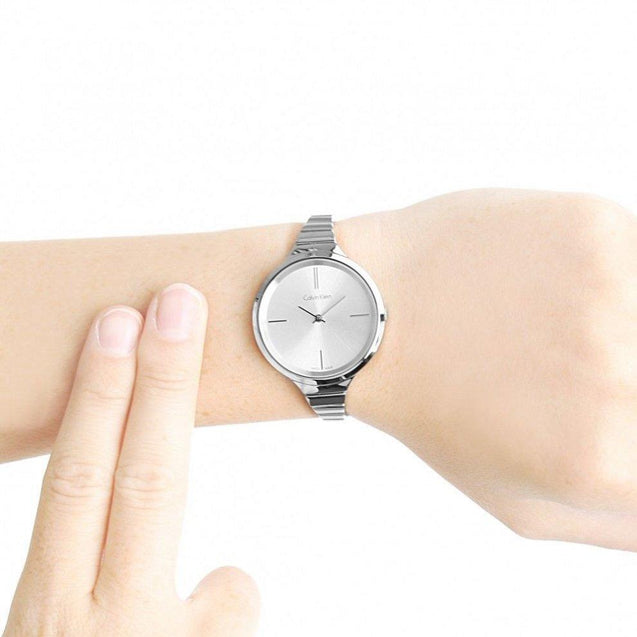 NEW Calvin Klein Lively Steel Ladies Watches - Silver K4U23126
