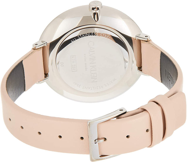 NEW Calvin Klein Rise Leather Ladies Watches - Pink K7A231XH