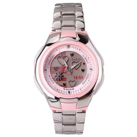 CASIO Women's Poptone Pink Watch #LCF-10D-4AVDR