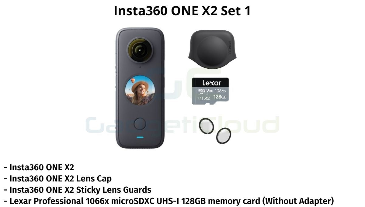 Insta360 One X2 Pocket Camera 360 Degree Waterproof Action Camera with Lens  Cap