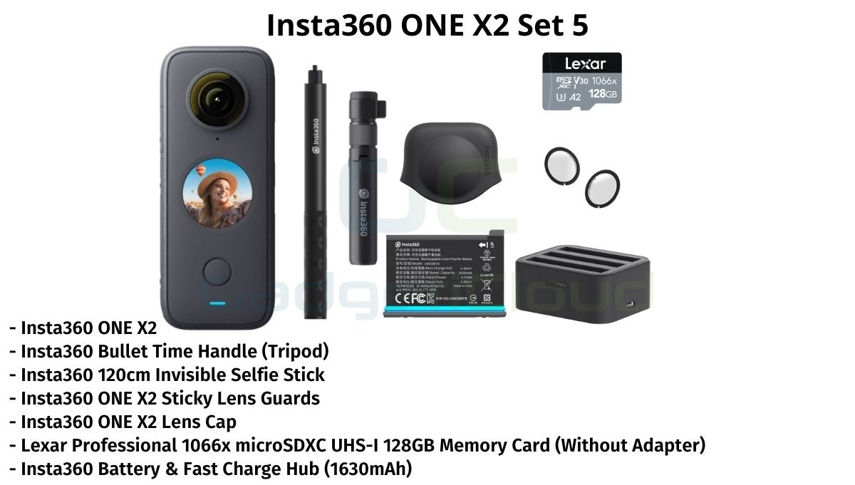 Insta360 ONE X2 360 Steady Camera Action Camera Compact Collection - 1