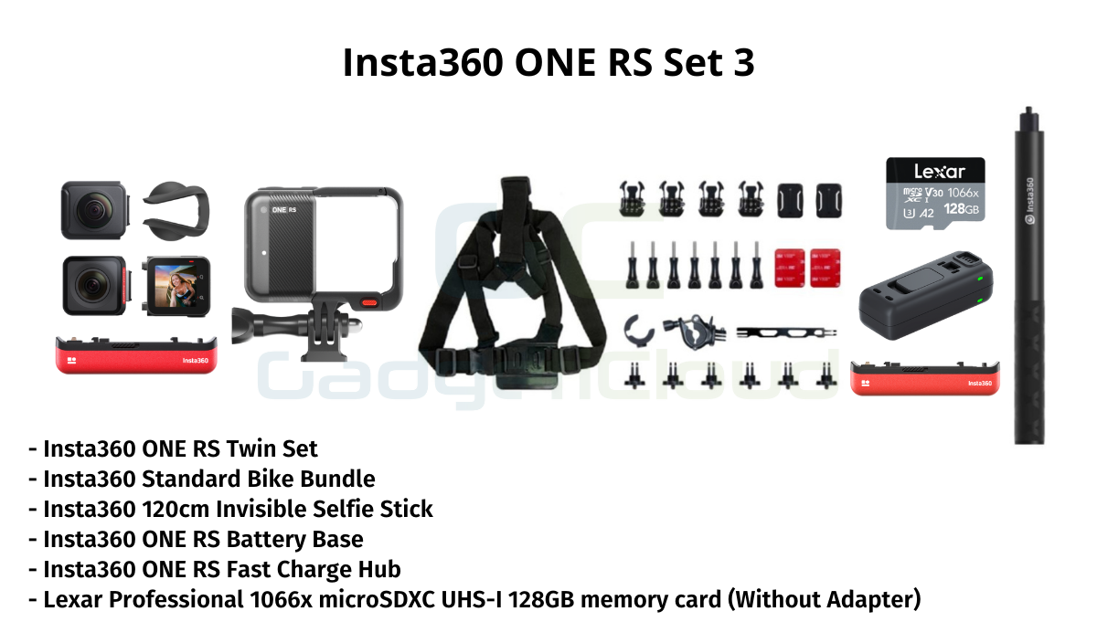 Insta360 ONE RS Interchangeable Lens Action Camera (Twin / 4K Edition)