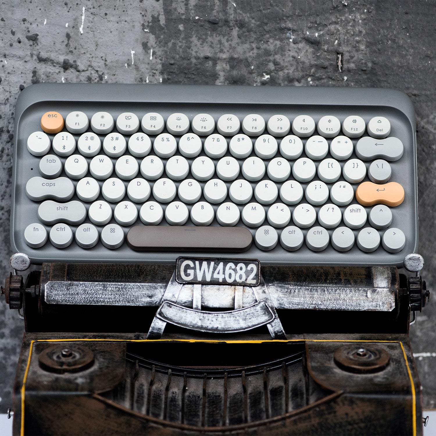 Lofree Wireless Mac Mechanical Keyboard - Autumnal Grey - GadgetiCloud