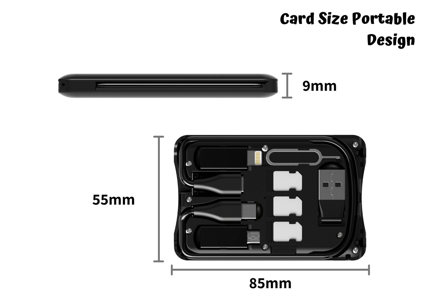 Portable Multi-functional Cable & SIM Card Adapter - GadgetiCloud