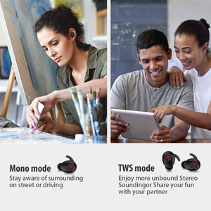Geekee True Wireless In-Ear Bluetooth IPX5 Sports Earbuds [With Charging Case] - GadgetiCloud