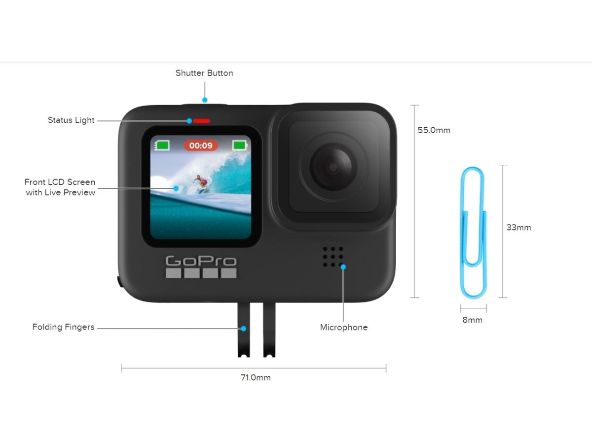 GoPro HERO9 Black - Waterproof Action Camera with Front LCD and Touch
