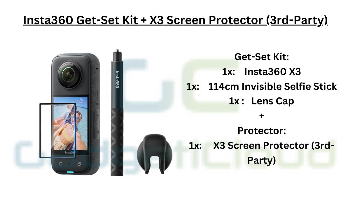 Insta360 X3 360 Steady Camera Action Camera Compact Collection - 10m,