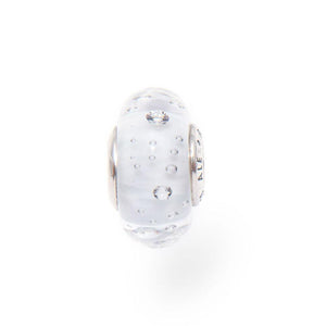Pandora White Fizzle Murano Charm #791617CZ