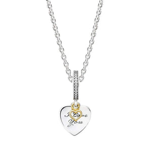 Pandora I Love You Forever Heart Dangle Charm #792042CZ