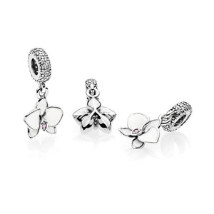Pandora White Orchid Charm #792074EN12