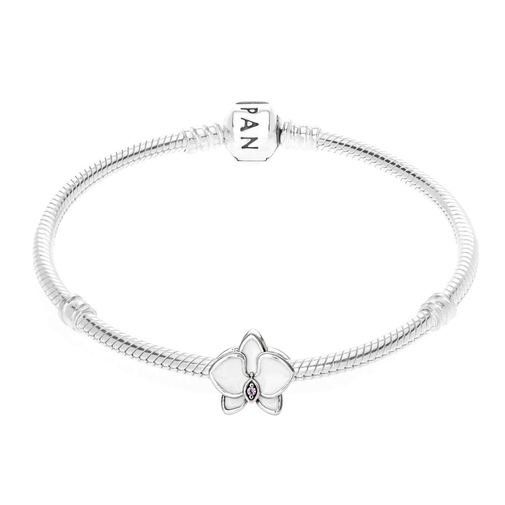Pandora White Orchid Charm #792074EN12