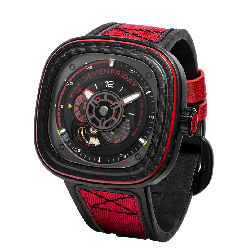 SEVENFRIDAY P3C/04 "RED CARBON" Watch