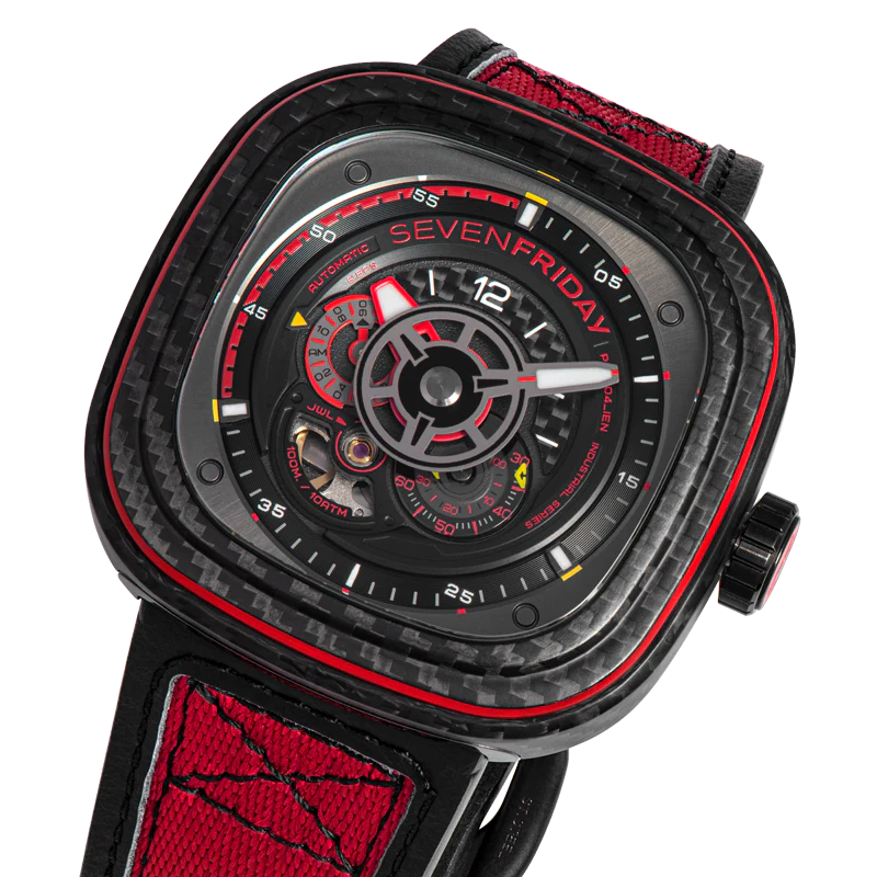 SEVENFRIDAY P3C/04 "RED CARBON" Watch