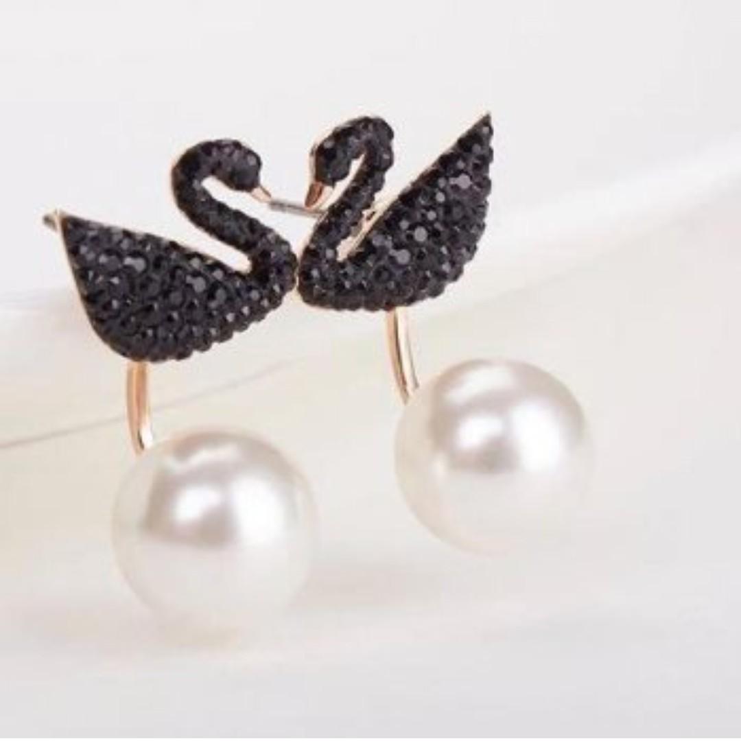 Black Swan Design Stud Earrings: Buy Online at Best Price in Egypt - Souq  is now Amazon.eg