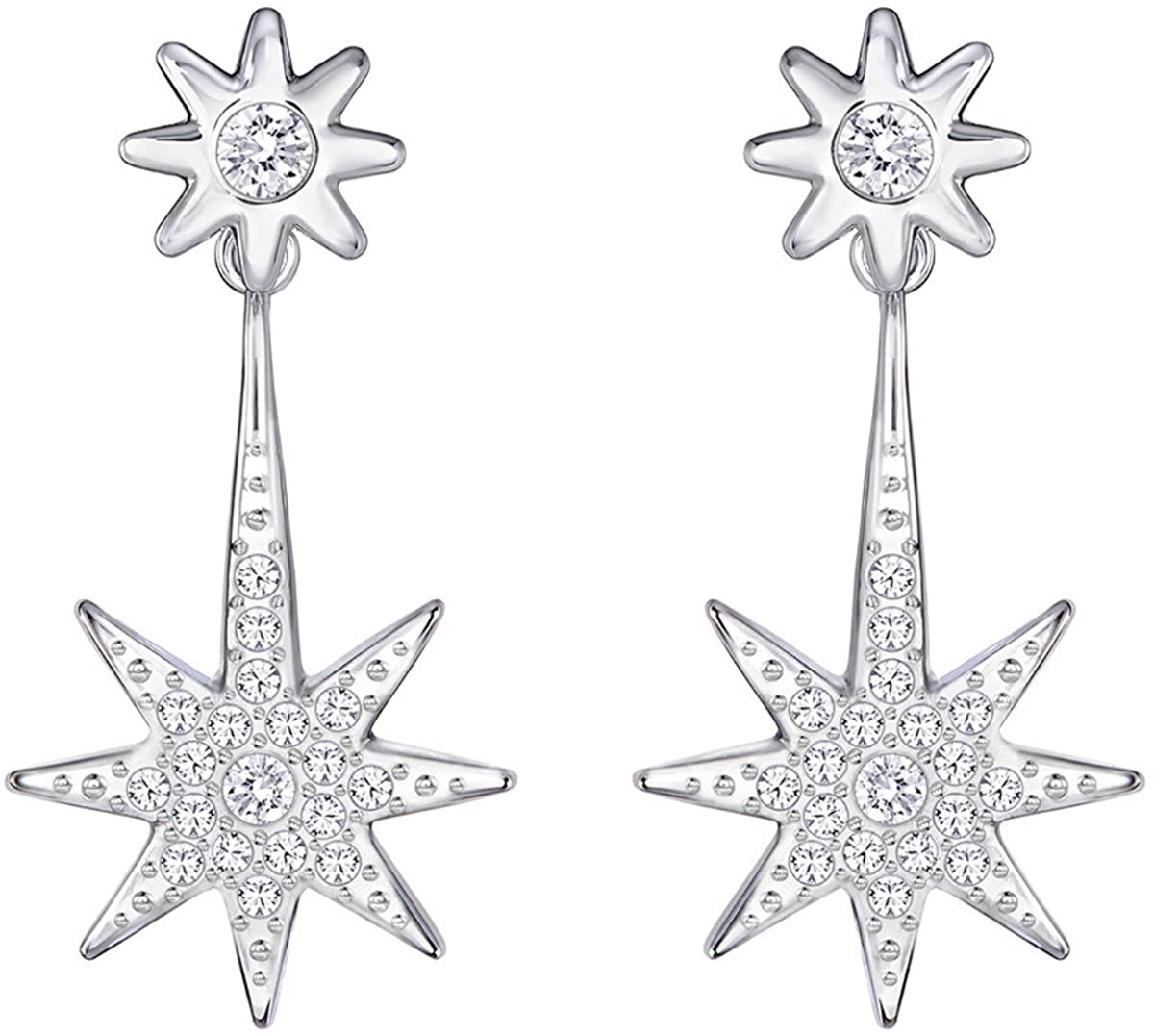 SWAROVSKI SWAROVSKI Fizzy Rhodium & Clear Crystal Earring Jackets #5230287