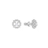 
SWAROVSKI Sparkling Dance Rhodium Plated & Clear Crystal Flower Earrings #5396227