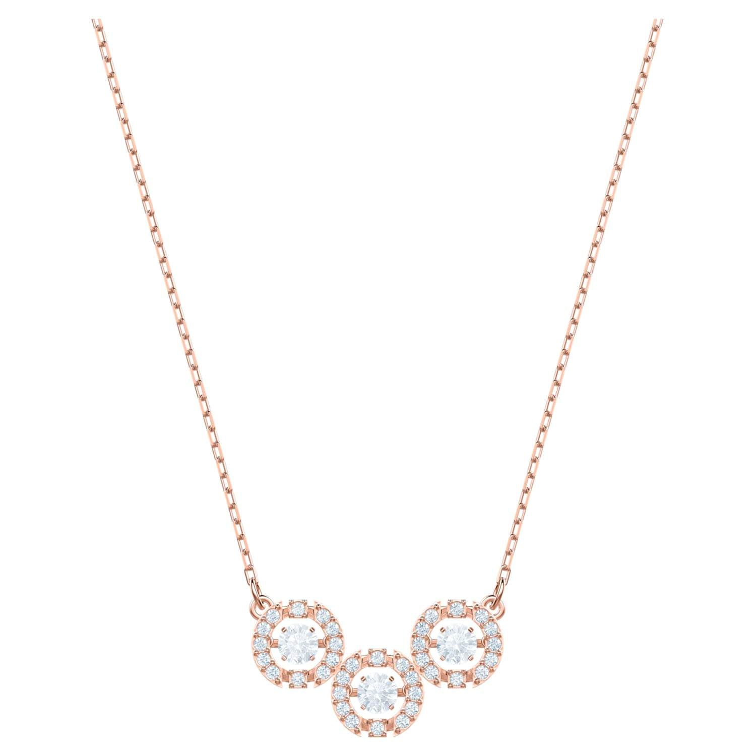 SWAROVSKI Sparkling Dance Trilogy Necklace White #5465275