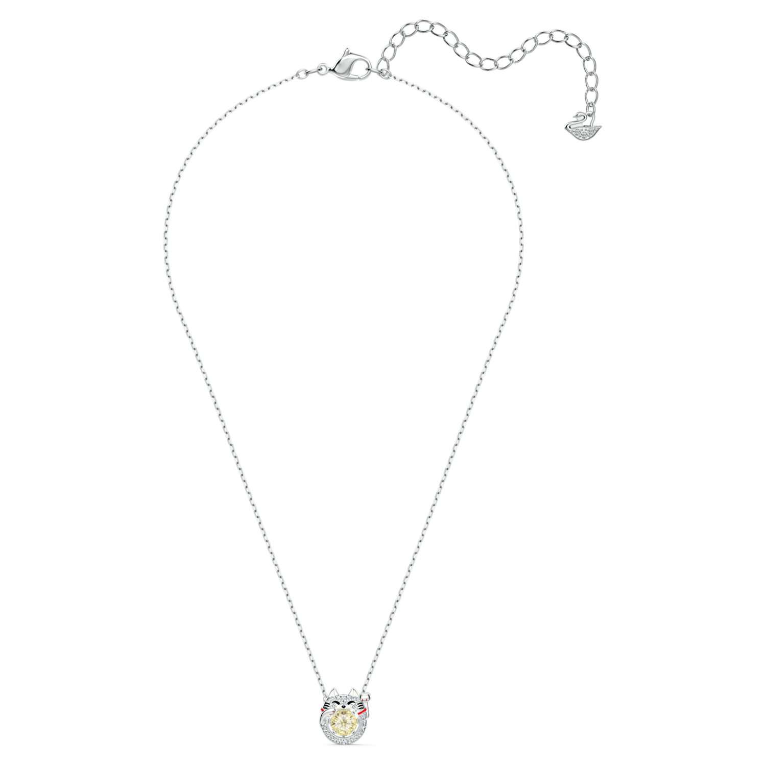 SWAROVSKI Sparkling Dance Cat Necklace Light multi colored 5515438