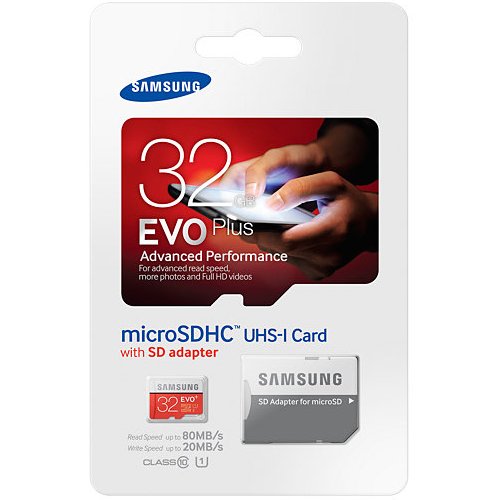 Samsung 32GB microSD EVO+ FHD Memory Card with adaptor - GadgetiCloud