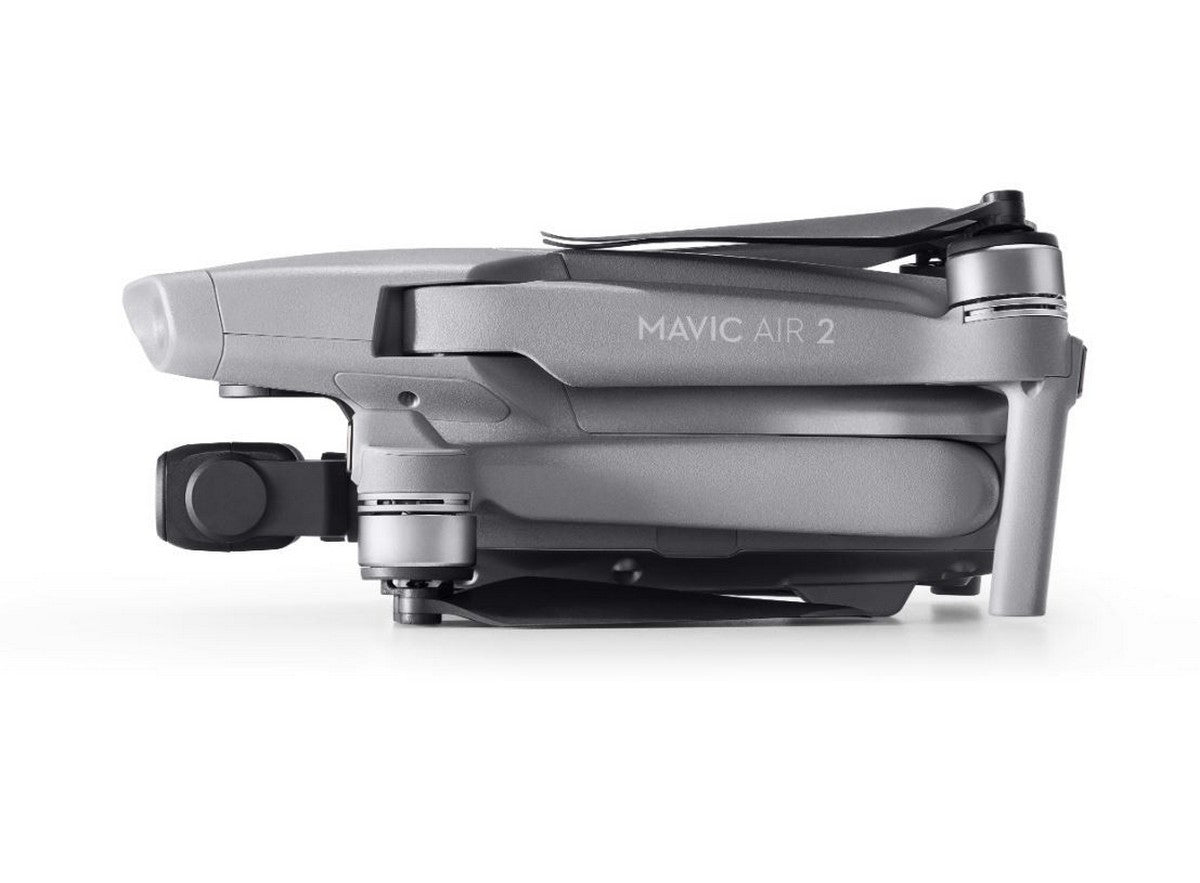 DJI Mavic Air 2 Fly More Combo - Drone Quadcopter UAV with 48MP Camera 4K Video 8K Hyperlapse 1/2" CMOS Sensor 3-Axis Gimbal 34min Flight Time ActiveTrack 3.0 Ocusync 2.0, Gray - dji-mavic-air-2-fly-more-combo-drone-named-side