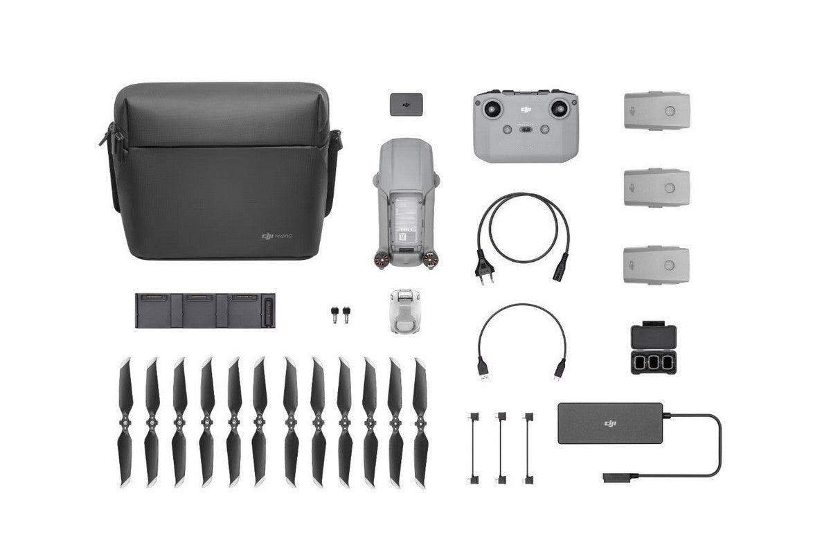 DJI Mavic Air 2 Fly More Combo - Drone Quadcopter UAV with 48MP Camera 4K Video 8K Hyperlapse 1/2" CMOS Sensor 3-Axis Gimbal 34min Flight Time ActiveTrack 3.0 Ocusync 2.0, Gray - dji-mavic-air-2-fly-more-combo-drone-package