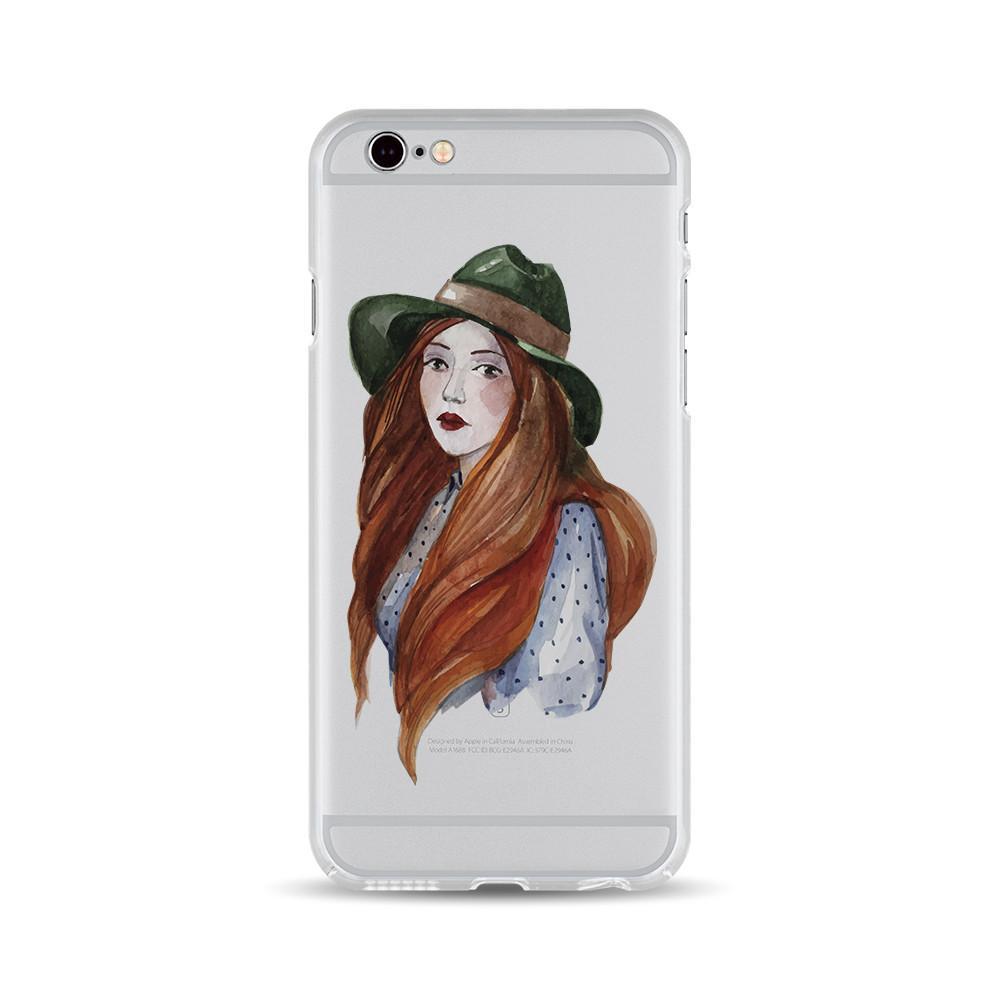iPhone Case - Green Hat Lady - GadgetiCloud