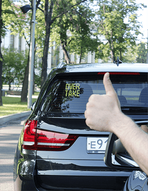 Mojipic led car rear window display better communication with other drivers without distraction