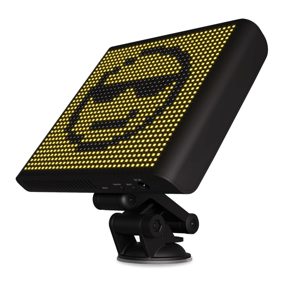 mojipic voice-controlled led emoji gifs display for car window festival decoration car rear messaging sign