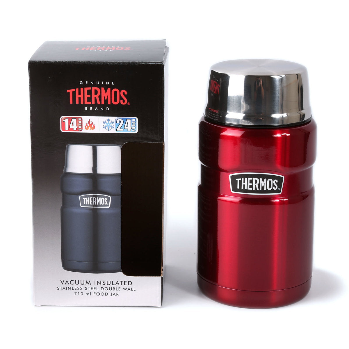 Thermos SK3020 Series Stainless Steel Food Jar 710mL (Cranberry Red) Without Spoon